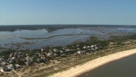 aerials over the prime hook national wildlife refuge in delaware