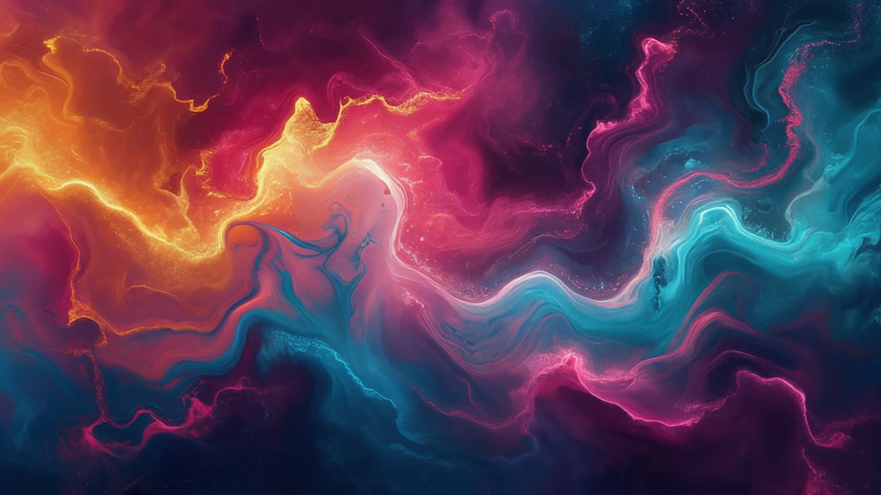 Levendige Abstracte Vloeibare Kunst Achtergrond met Wervelende Kleuren