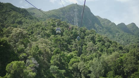 view when riding the cable car in langkawi island, kedah, malaysia