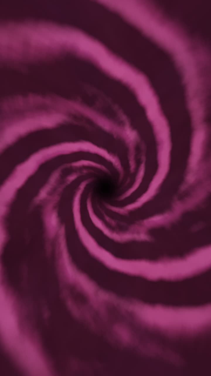 Un vortice turbinante di tonalità viola scuro e rosa crea uno sfondo astratto in movimento ipnotico.
