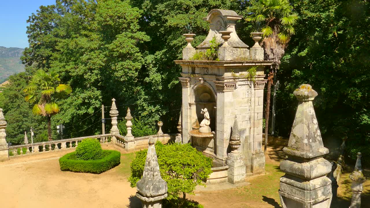 Detail of Fountain at Santuario &amp;quot;Notre Dame des Remedes in Lamengo, Portugal