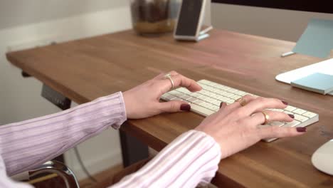 Woman-is-working-in-home-office-in-front-of-a-computer