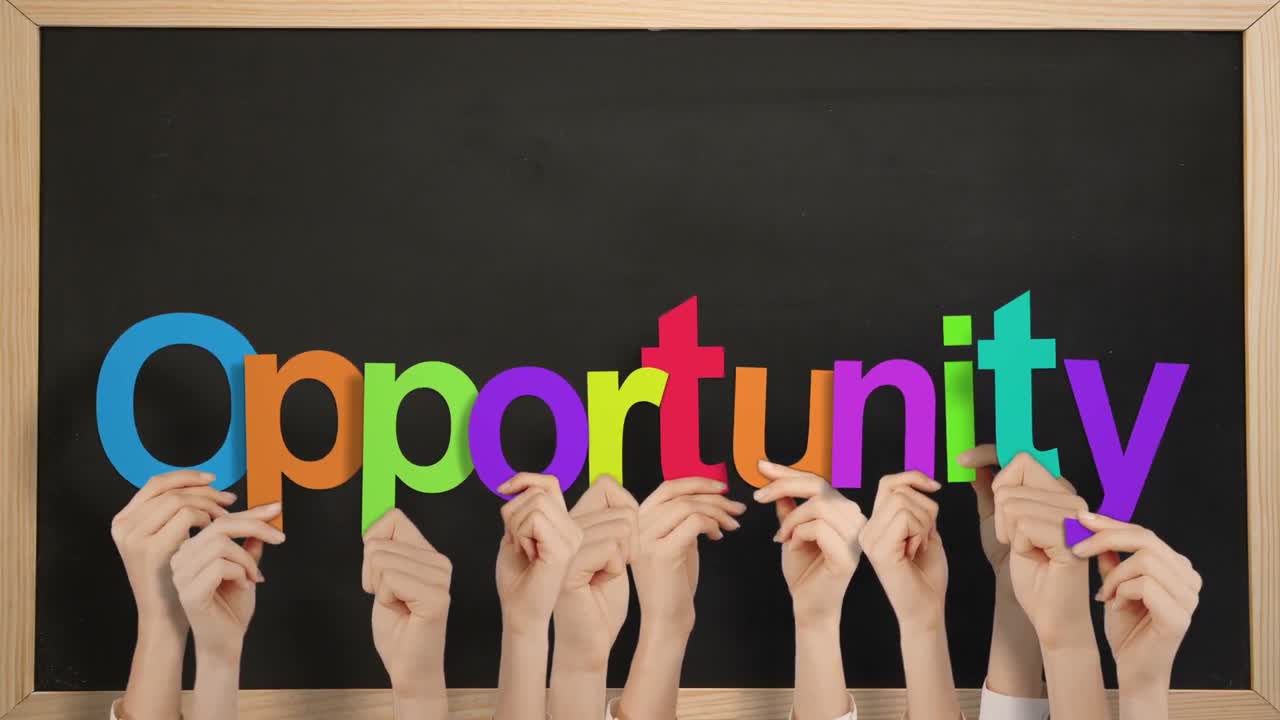 Hands holding up opportunity