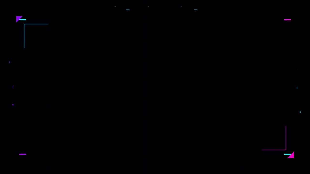Digital HUD Interface Frame with Neon Corner Elements
