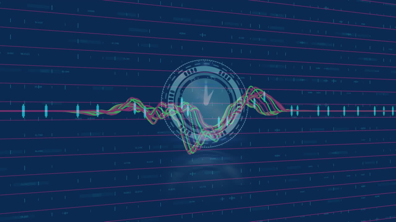 시계 상의 데이터 처리의 애니메이션