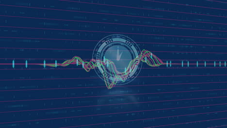 animation of data processing over clock