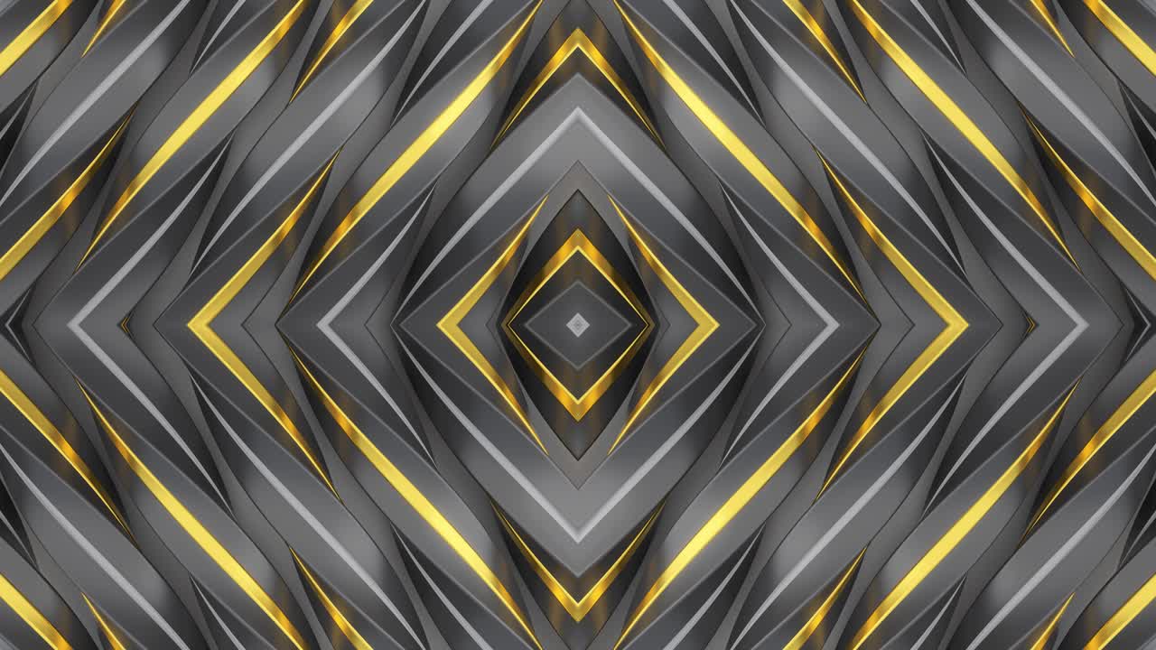 Abstract Geometric Pattern with Gray and Gold
