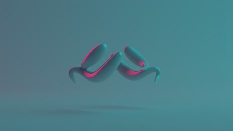modelo 3d abstracto con iluminación de neón