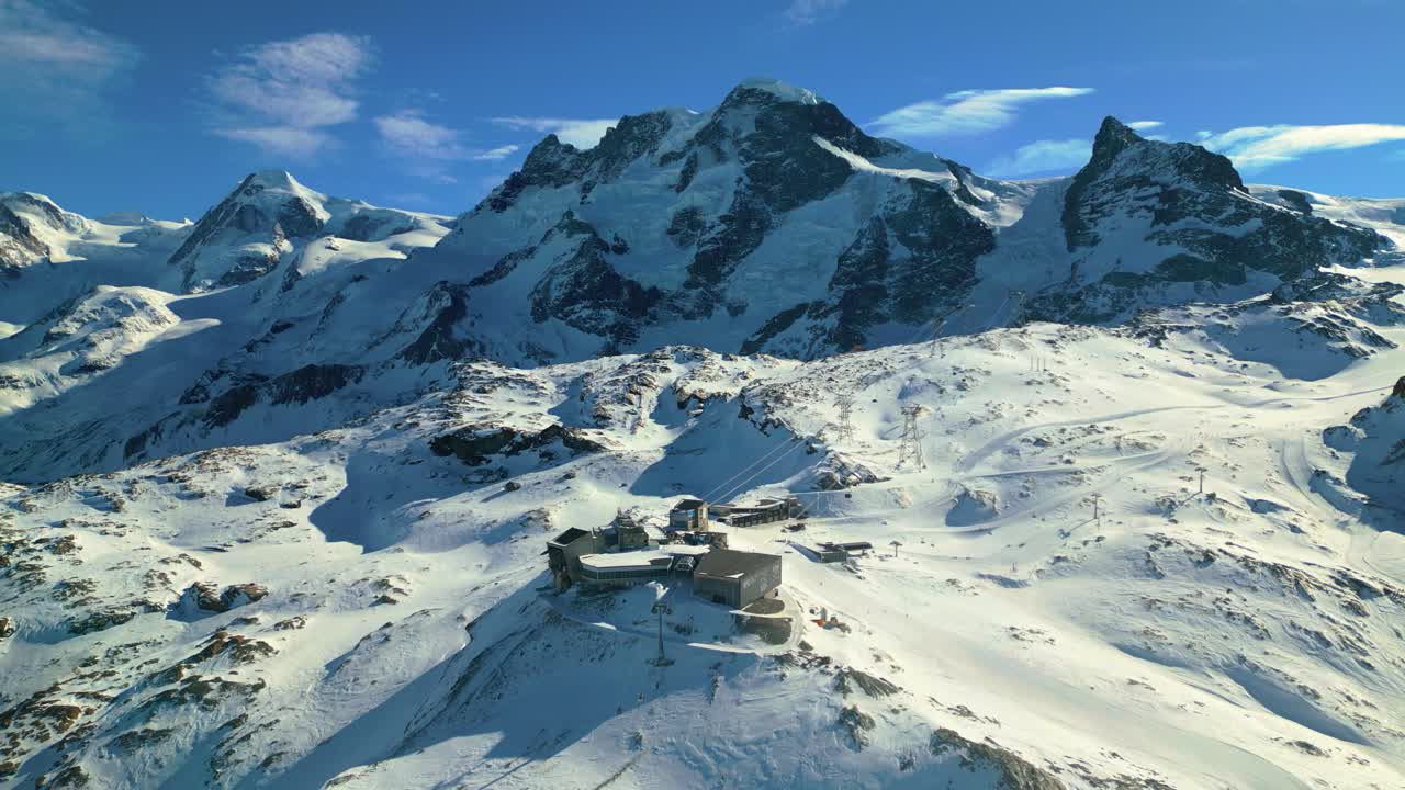 4K cinematic drone footage at Swiss Alps in winter, Switzerland_02