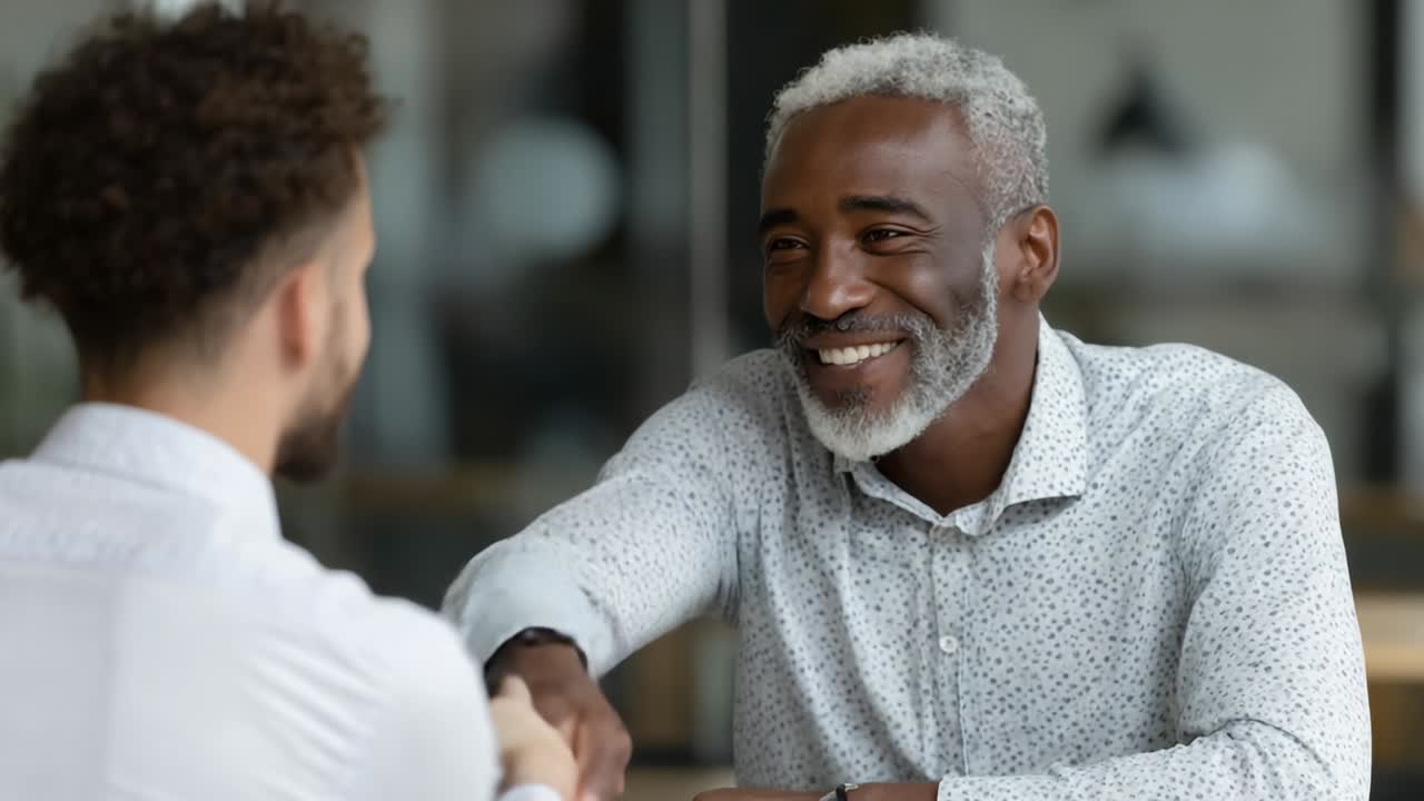 Two Frames Capturing the Essence of Connection and Communication Between Two Individuals Engaged in a Friendly Conversation, Highlighting Trust, Understanding, and Mutual Respect in Their Interaction