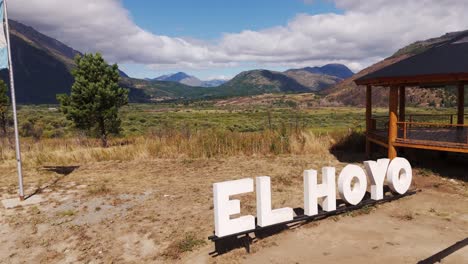 mountainous background at el hoyo in río negro province, chubut, argentina, south america