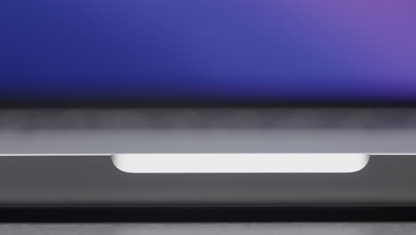 close-up view of a laptop's edge