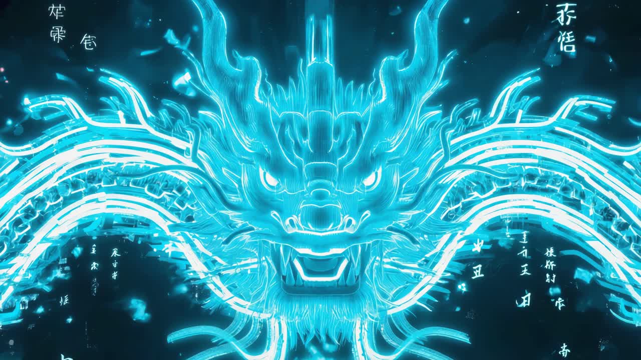 Neon Dragon Illustration