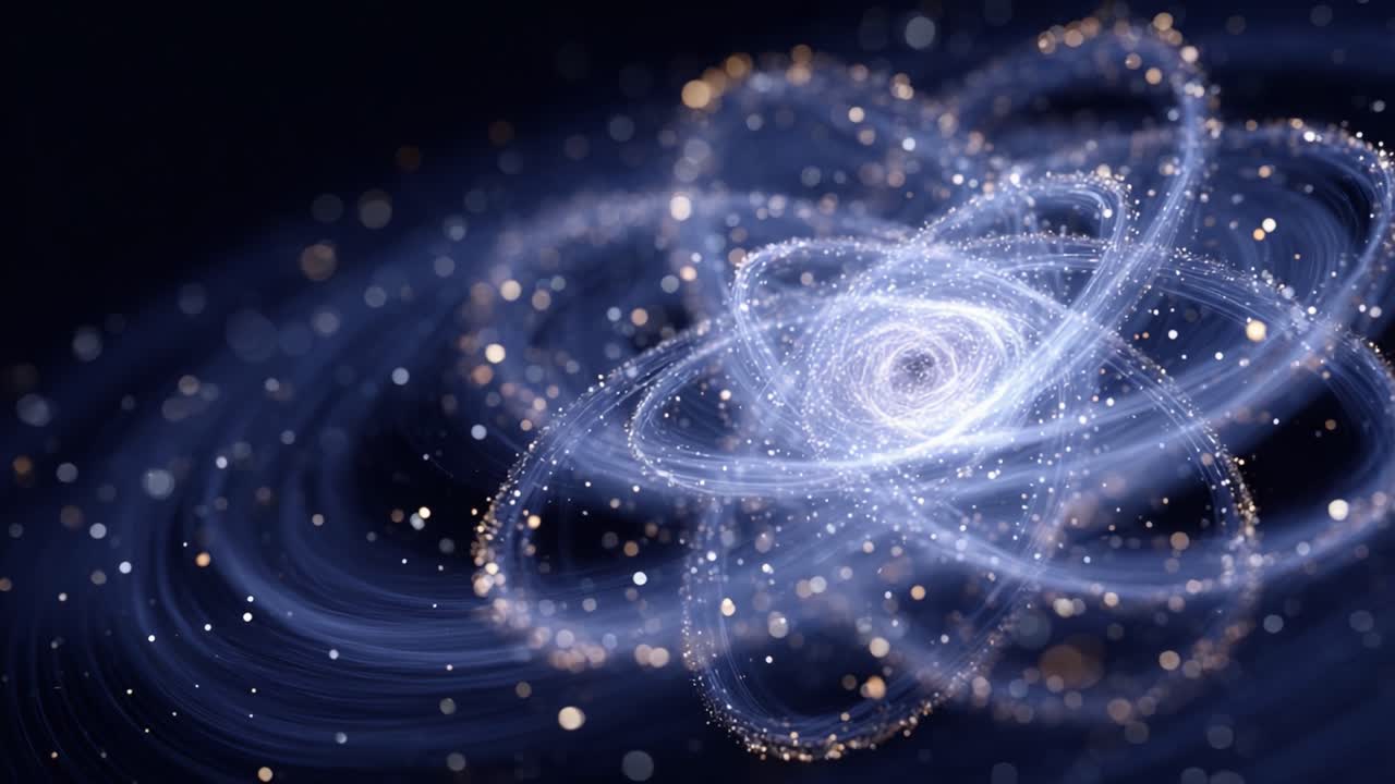 An Ethereal Dance of Light and Energy: A Majestic Cosmic Swirl Captured in a Stunning Visualization of the Universe's Limitless Beauty and Dynamism