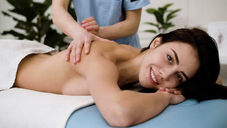 woman receiving a massage