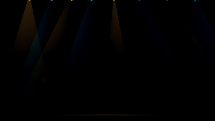 Dynamic Stage Lighting Beams Moving in Dark Background