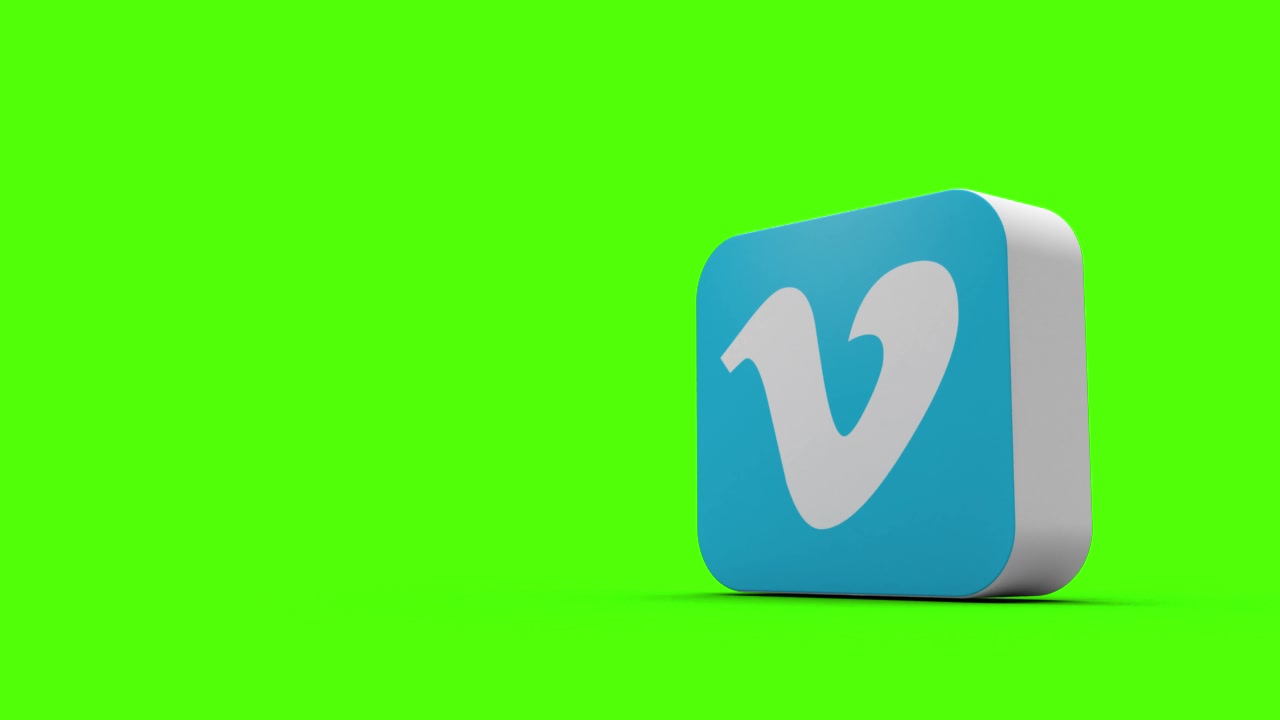 Logo V su schermo verde