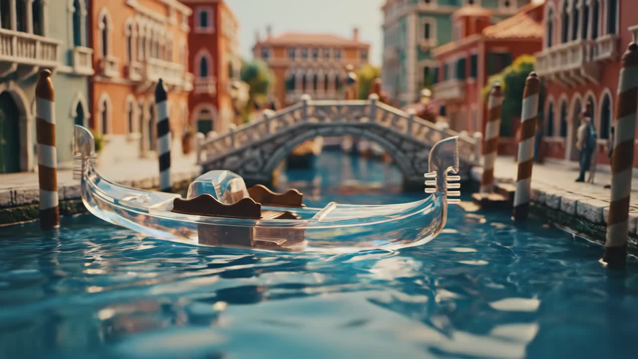 Venice Canal with Gondola