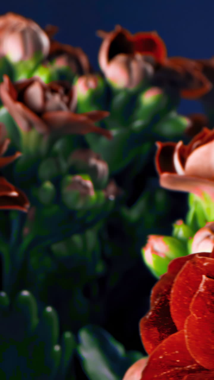 primer plano de las flores vibrantes