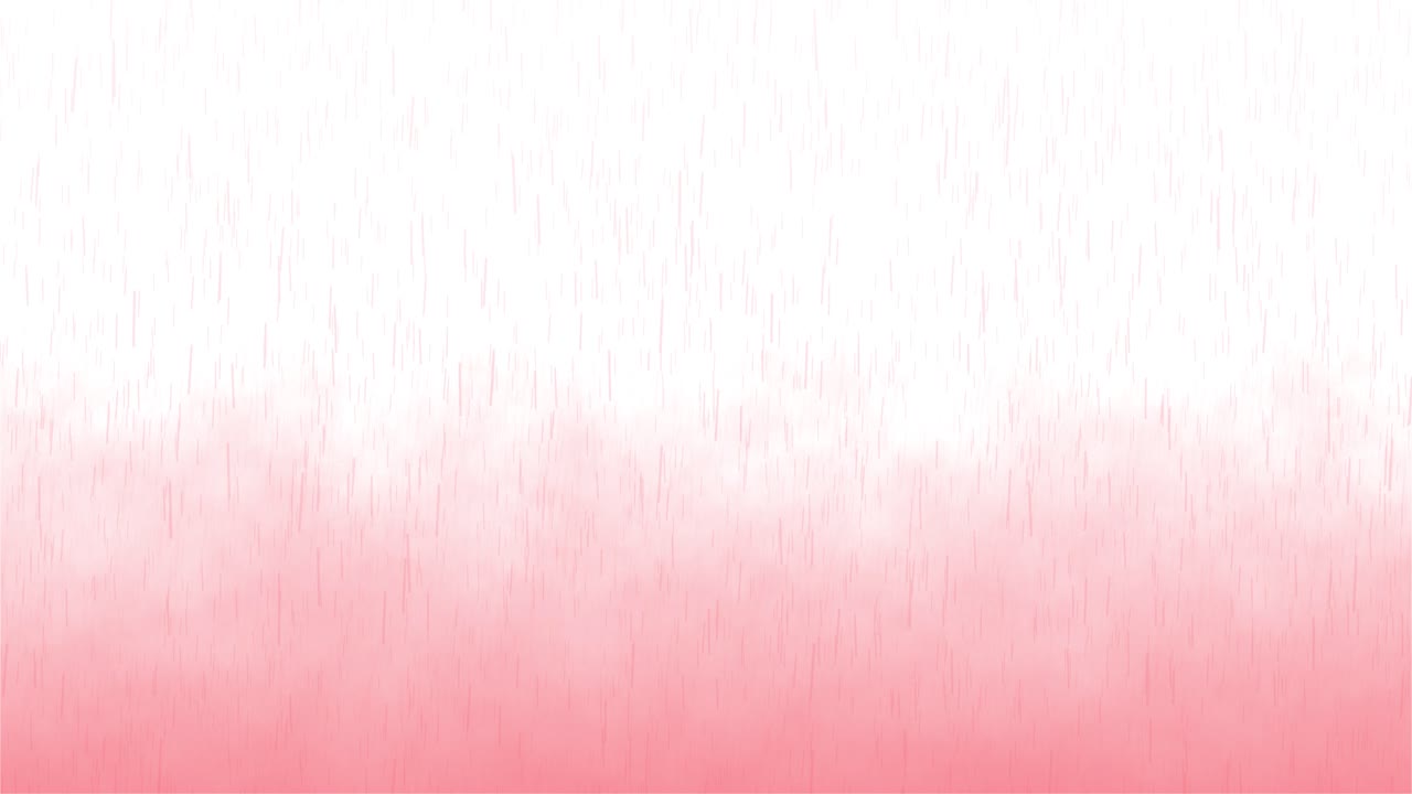 降雨動畫疊加背景動態圖形，呈現風暴、無縫雨滴落下及雷暴視覺效果，帶有漸變淺粉色