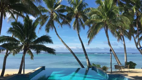 swimming pool in a tropical resort