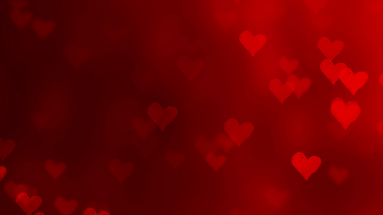 fondo de valentín abstracto con bokeh y corazones