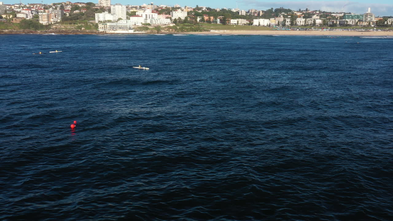 호주 시드니 본다이 베이의 상어 드럼 라인
