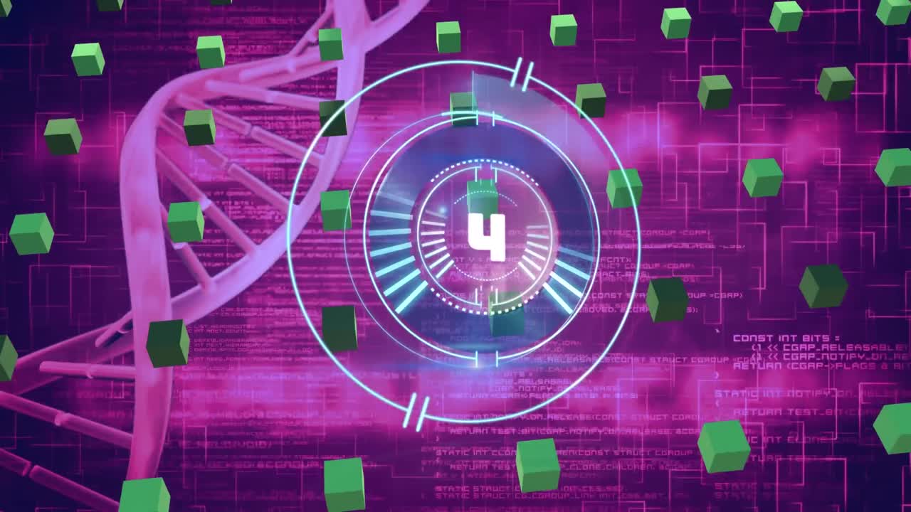 animación del procesamiento de datos científicos en tiempo real