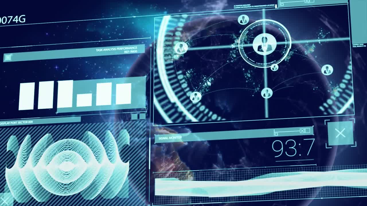 animación de redes de conexiones en todo el mundo