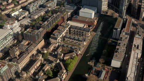 Rising-aerial-shot-over-city-road-basin-London