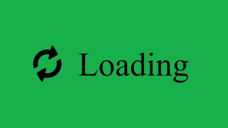Loading Circle With Green Screen on Device Screen Digital Display of Web Page Website. Computer Software Monitor Viewpoint of Loading Processing File, Video, Music, Data.