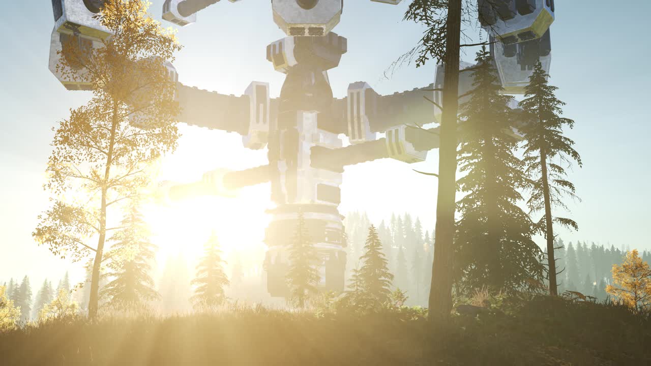 숲 위를 날아다니는 ufo