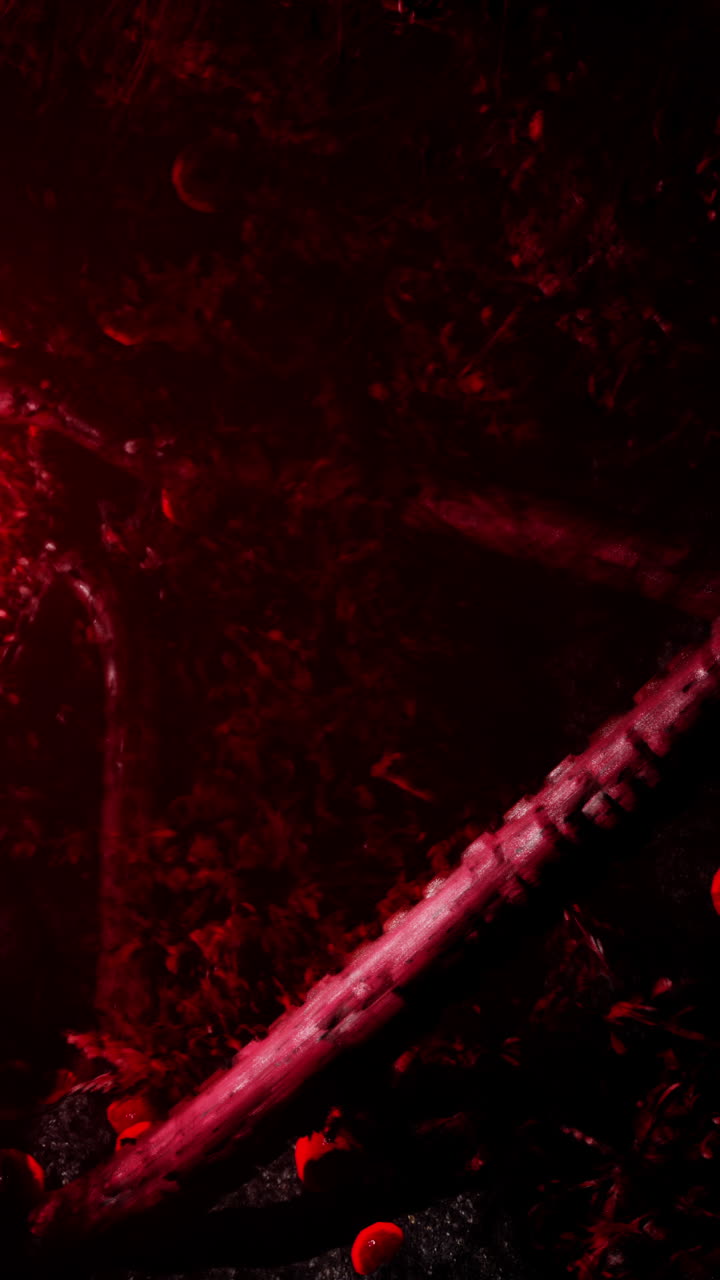 horror vudú con tentáculos rojos