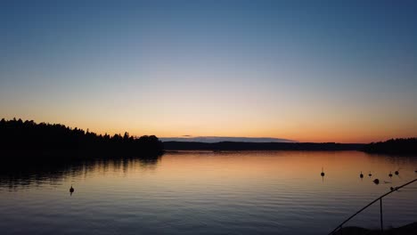 timelapse of scenic sunset in stockholm archipelago in summer in sweden