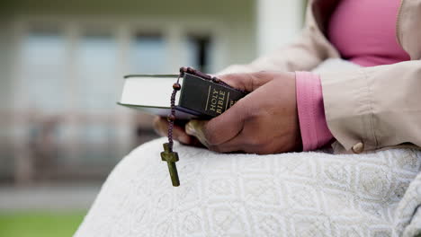 Senior-woman,-bible-study-and-rosary-for-christ