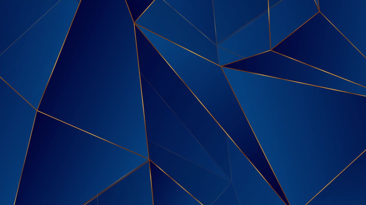 파란색과 청동 기하학적 낮은 폴리 모션 배경