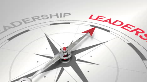 compass pointing to leadership