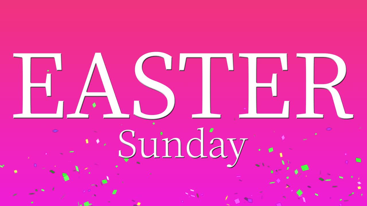 부활절 일요일 이벤트 텍스트 애니메이션 모션 그래픽