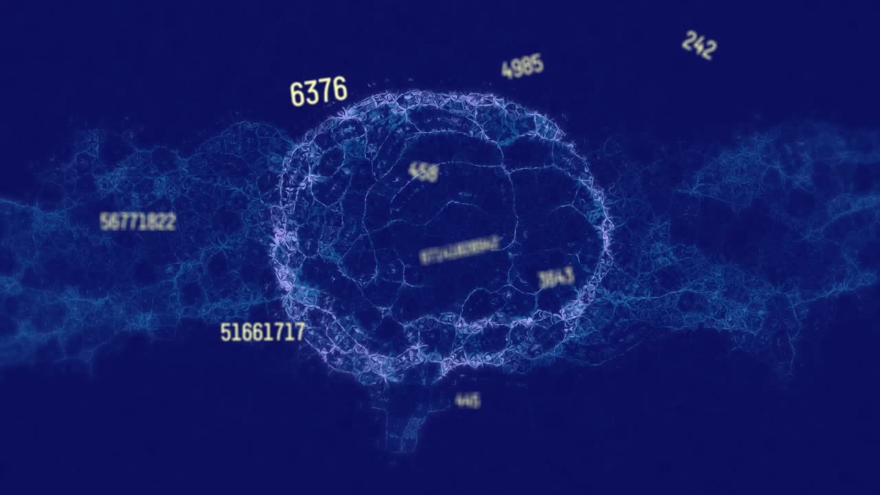 Animation of scope scanning with network of connections with icons over