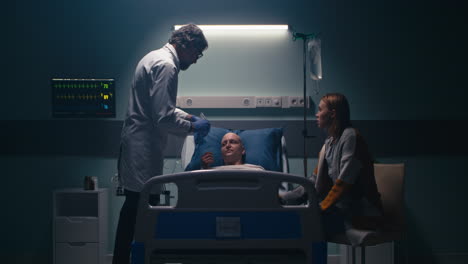 hospital visit at night