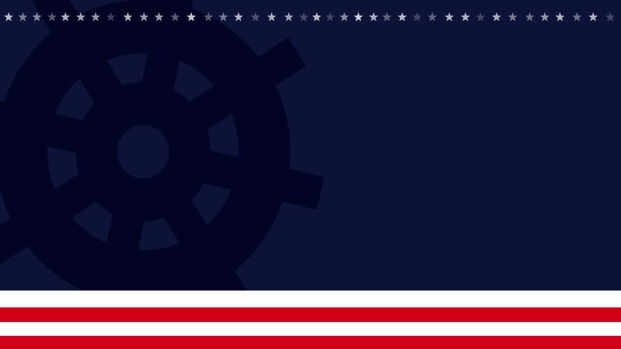 미국  ⁇ 발의 별과 줄무 ⁇ 의 애니메이션과 파란색에 복사 공간을 가진 바 ⁇