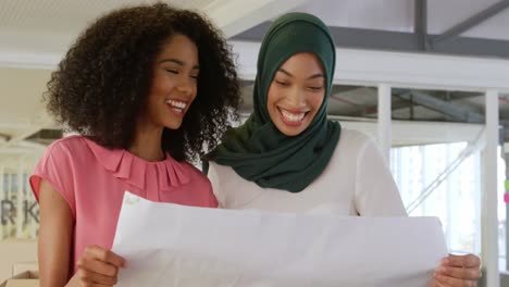 young women working in a creative office