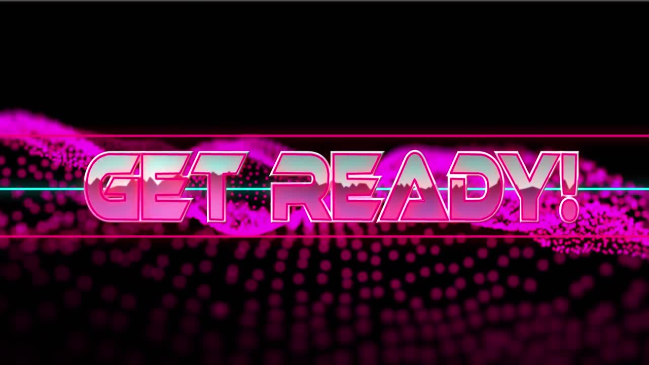 animación de prepararse sobre formas geométricas en movimiento y onda