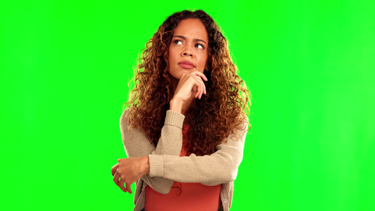 pensamiento, comparación de la pantalla verde