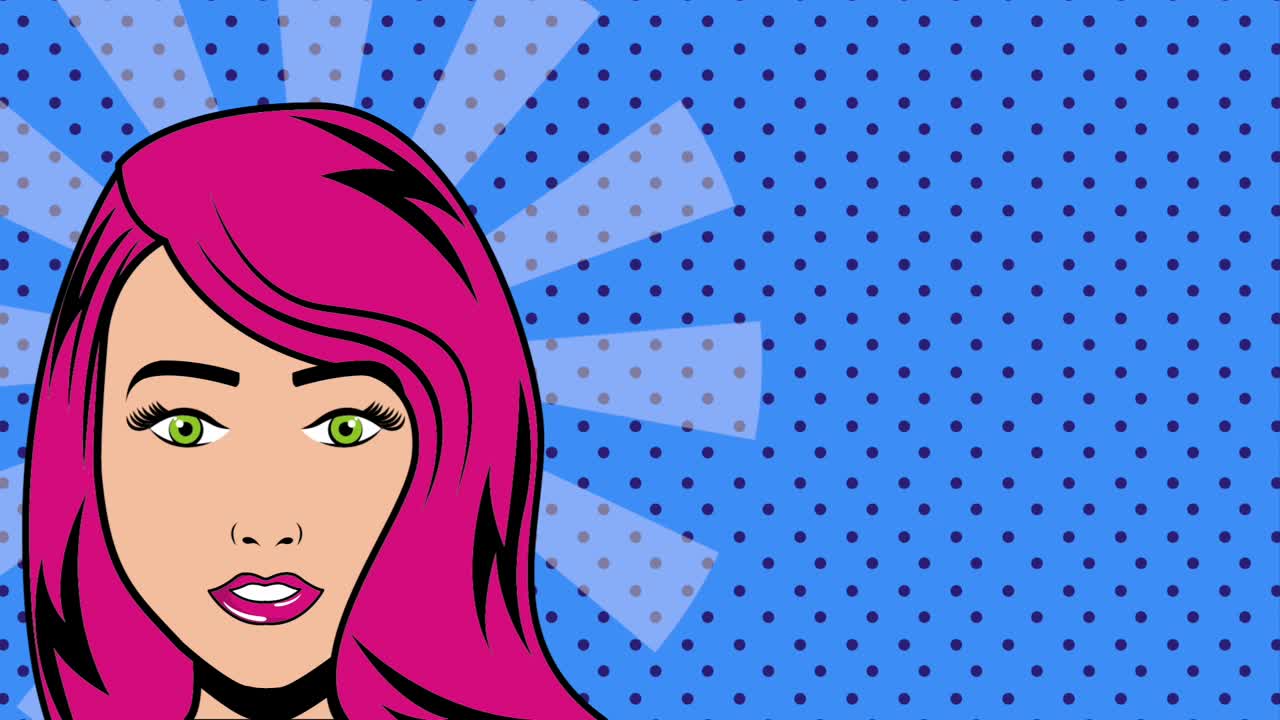 la cara de la mujer del pop art