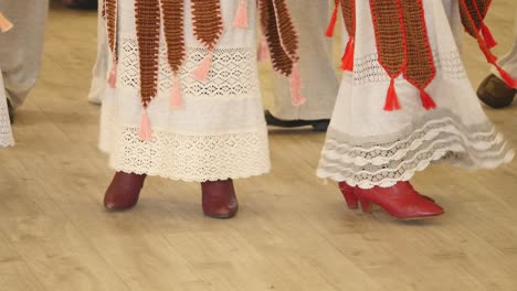 people in national costume executes a ukrainian dance