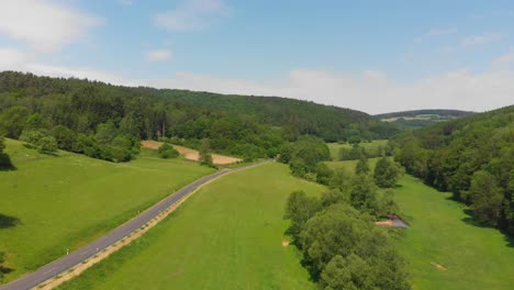small road passing through beautiful countryside