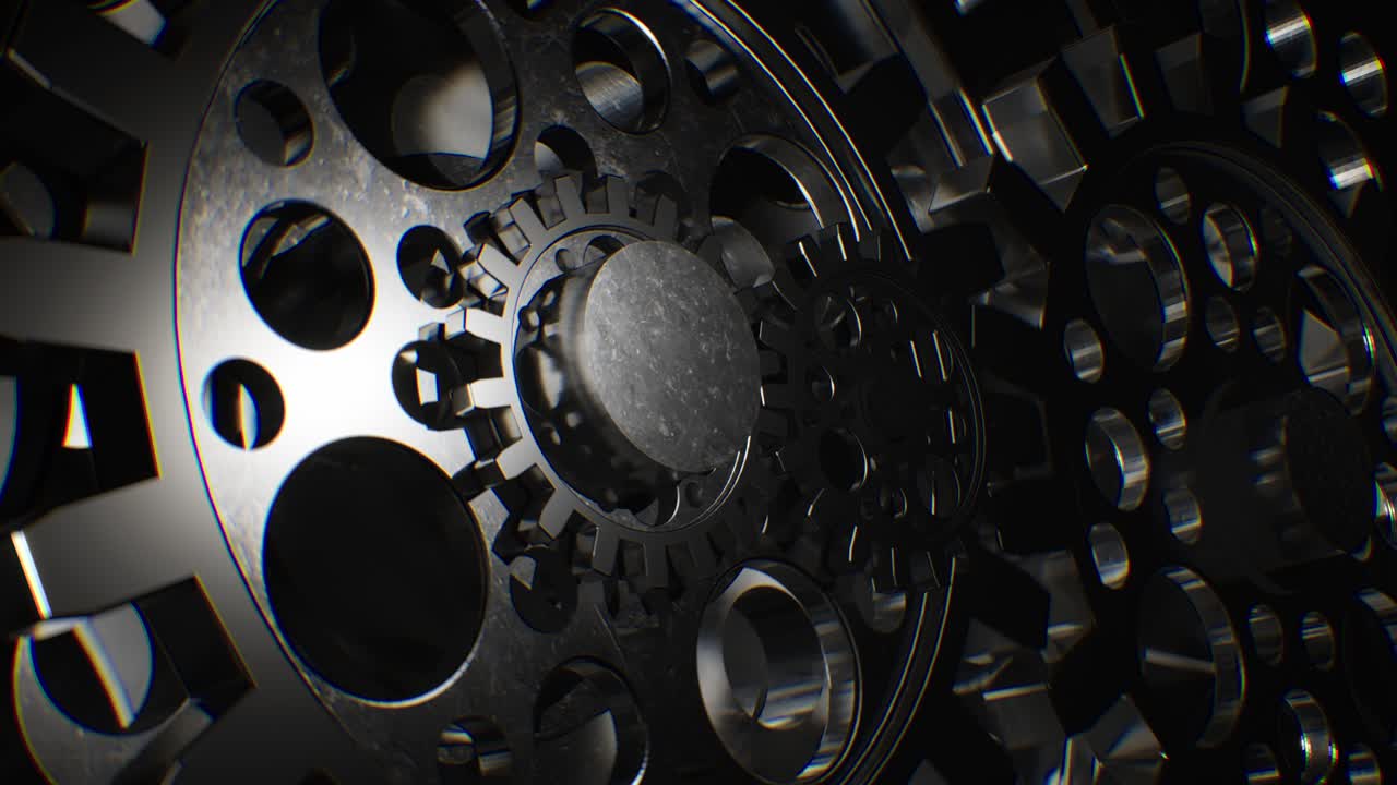Gears And Cogs Rotating