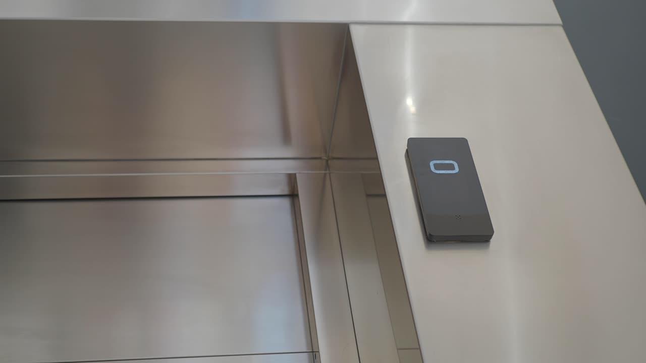 Elevator button close up