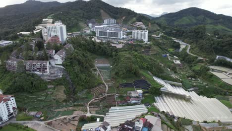 general landscape view of the brinchang district within the cameron highlands area of malaysia